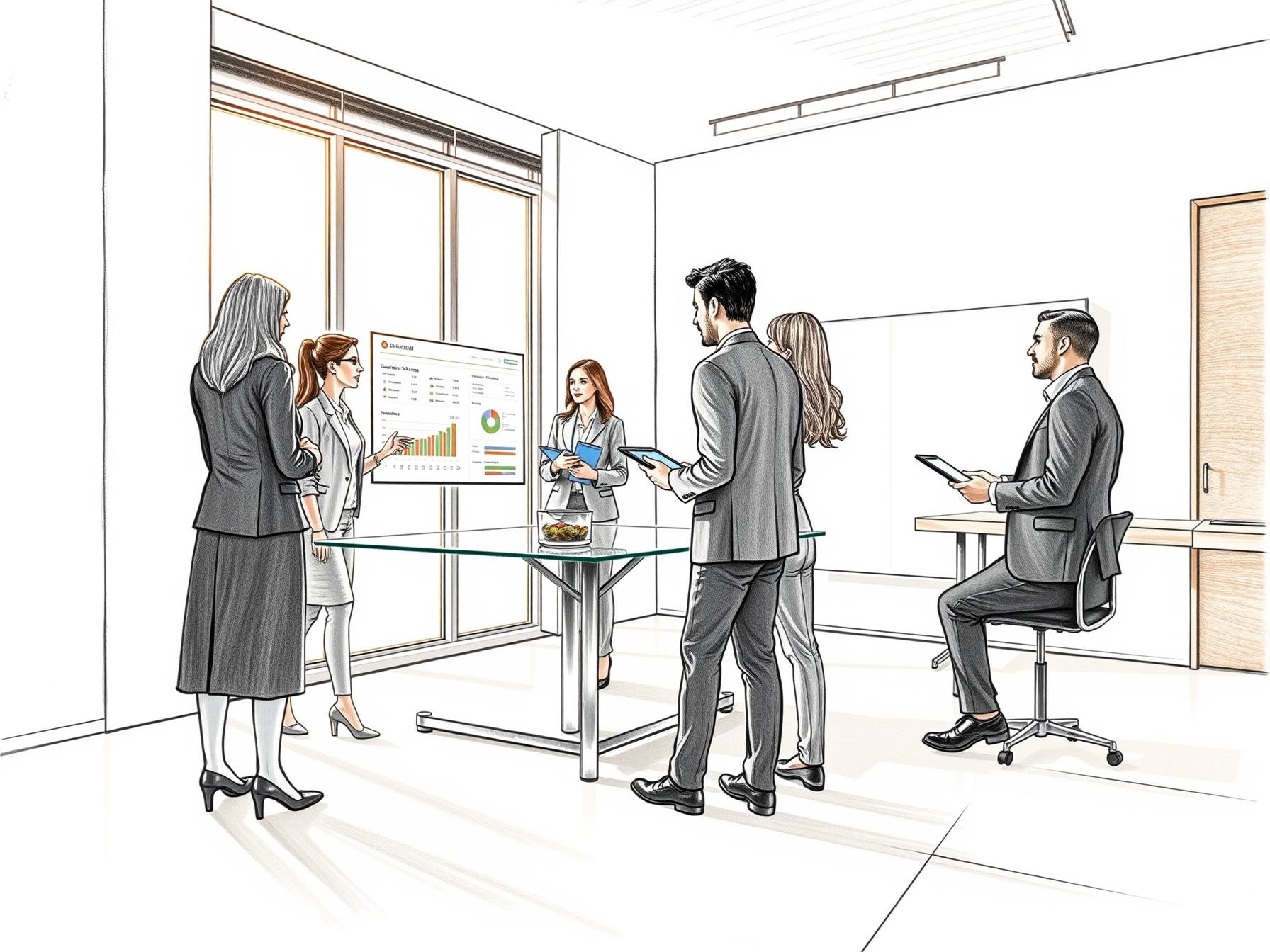 four-diverse-business-professionals-collaborating-and-reviewing-incentive-compensation-data-in-modern-office-interior