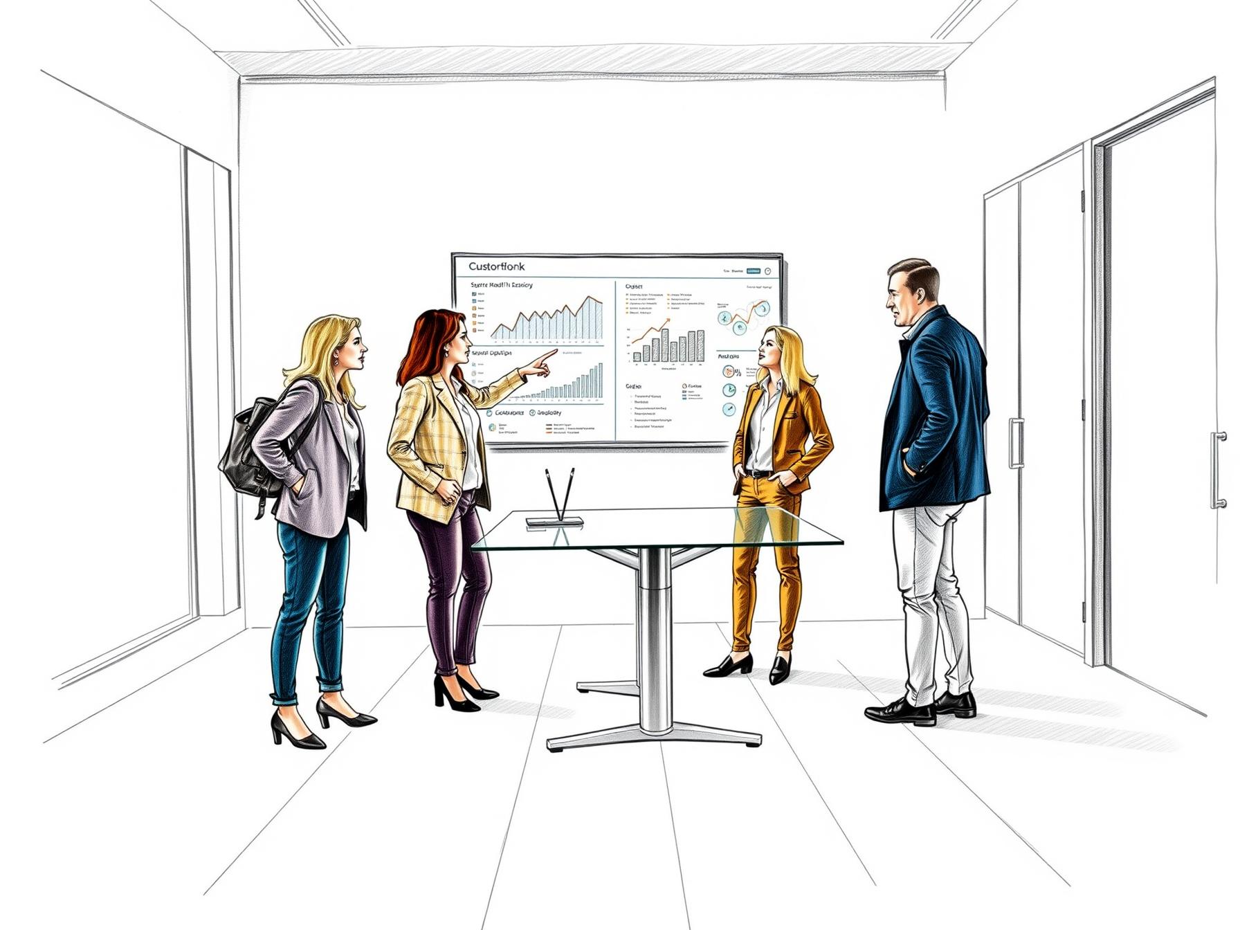 four-diverse-professionals-collaborating-on-customer-health-scoring-analytics-in-modern-office-interior