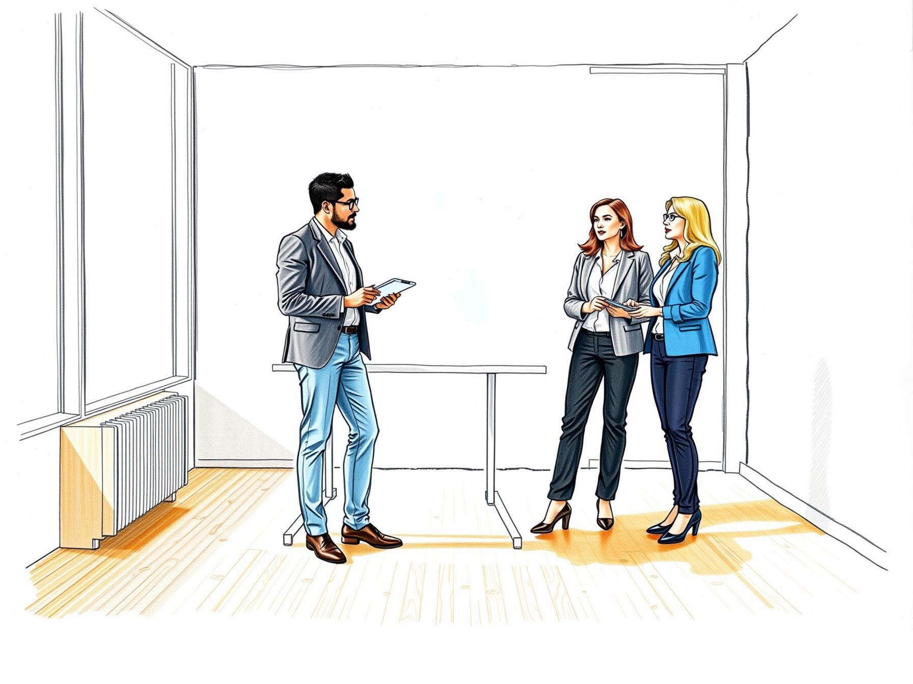 four-professionals-collaborating-with-tablet-in-modern-office-to-drive-sales-and-marketing-alignment