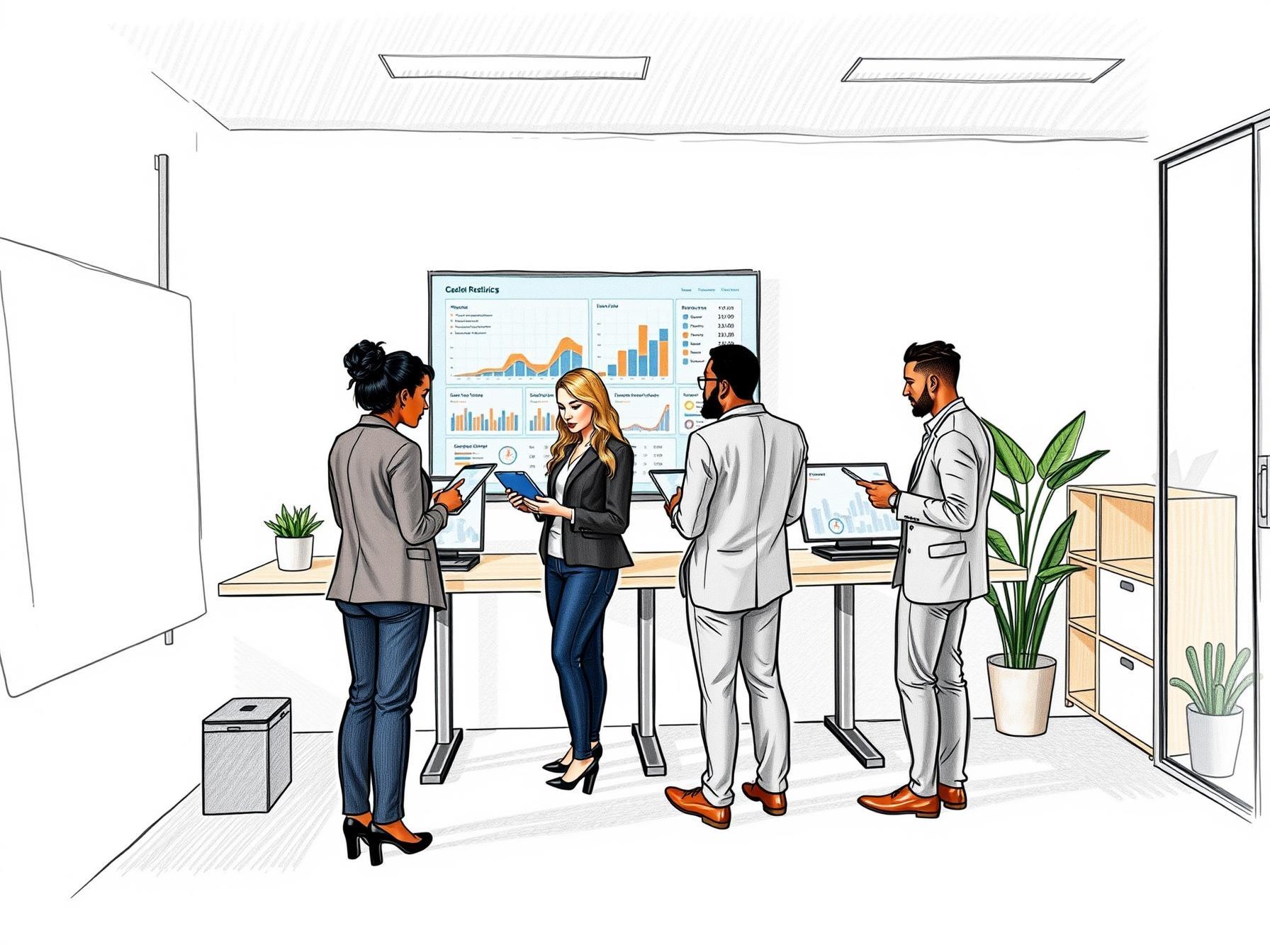 four-diverse-professionals-collaborating-around-a-digital-dashboard-and-tablets-in-a-modern-office