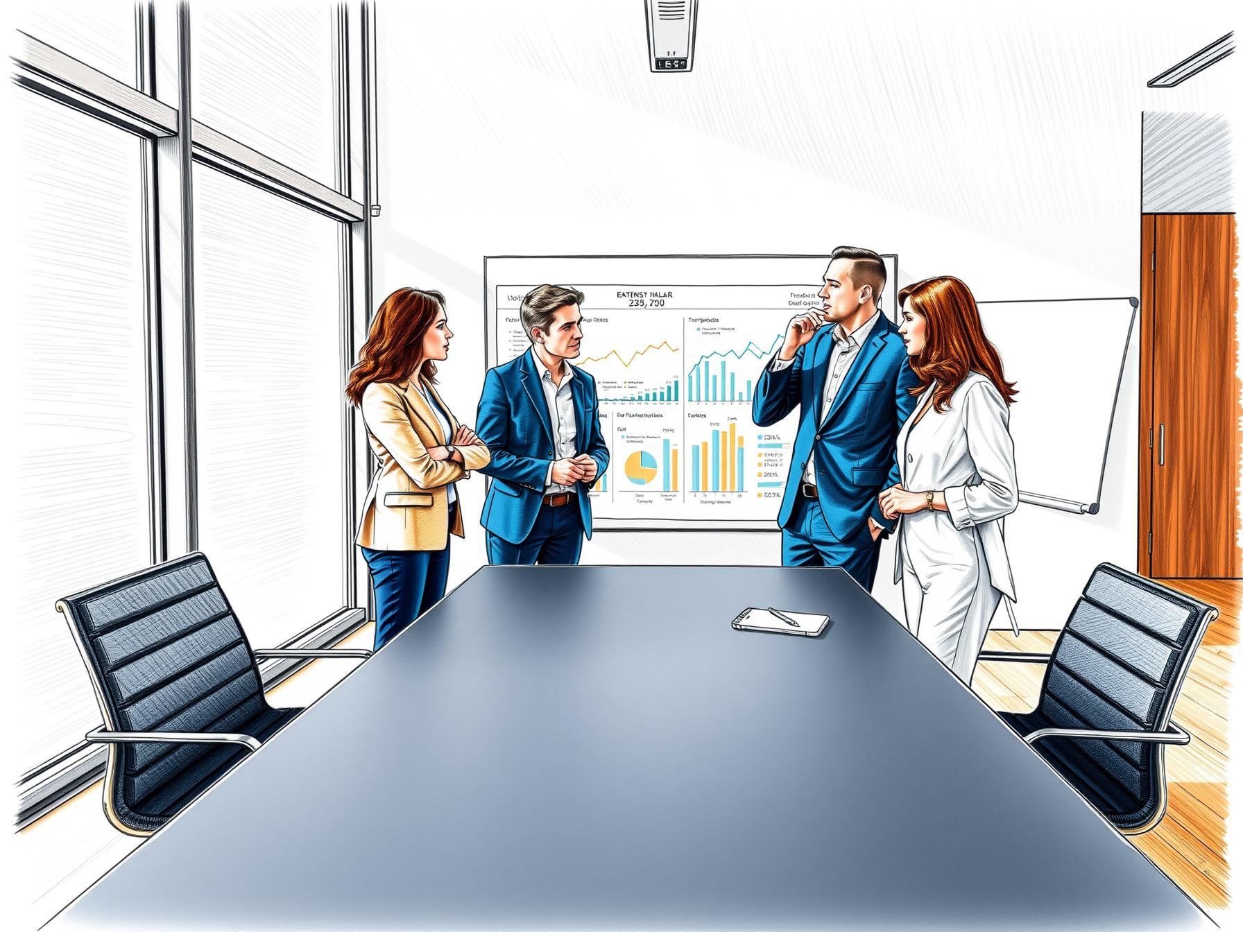 four-business-professionals-collaborating-on-roi-analysis-and-forecasting-in-modern-office