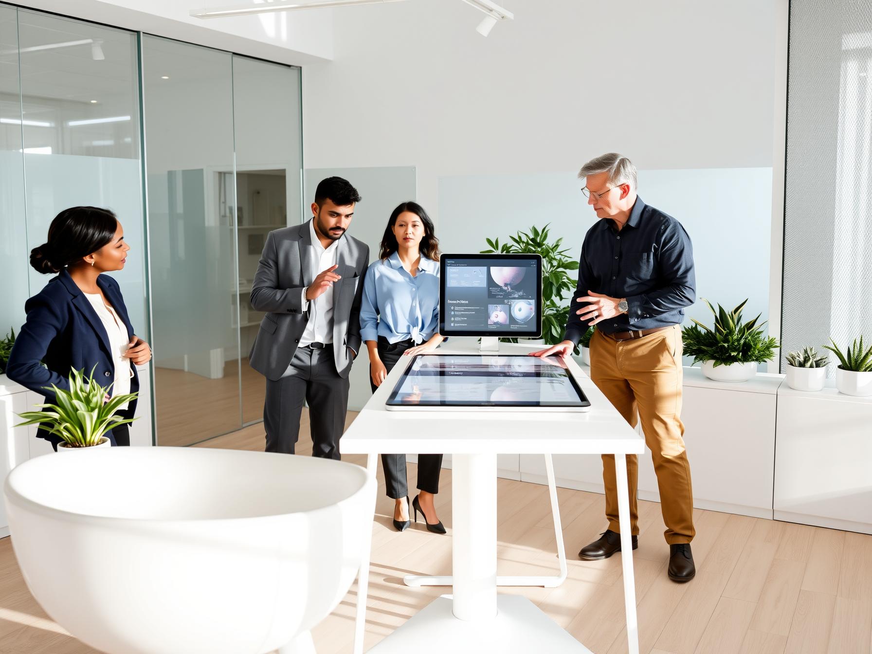 four-professionals-analyzing-revenue-risk-data-in-a-scandinavian-tech-innovation-lab