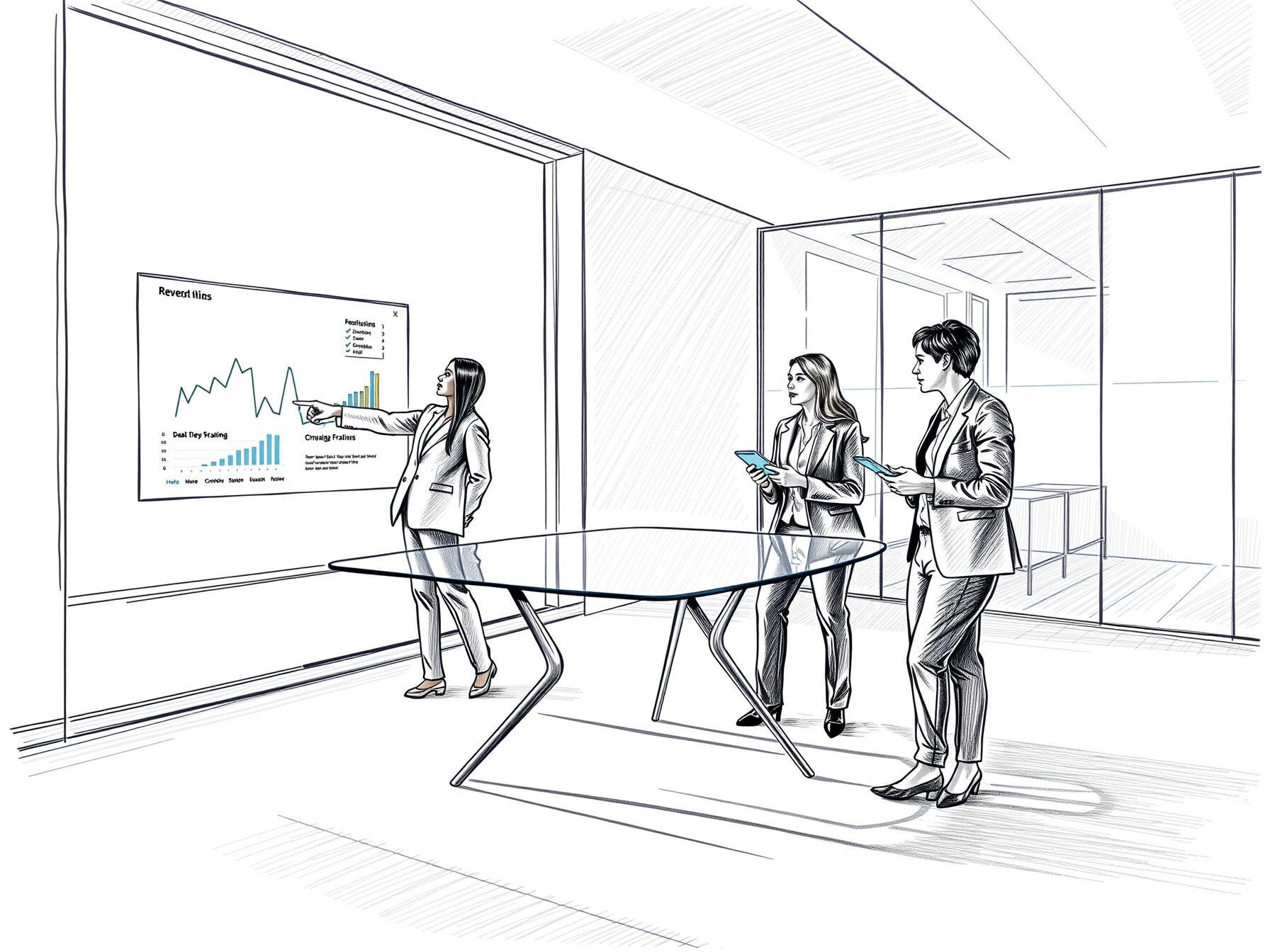 four-diverse-business-professionals-collaborating-on-data-driven-pipeline-optimization-in-a-modern-office