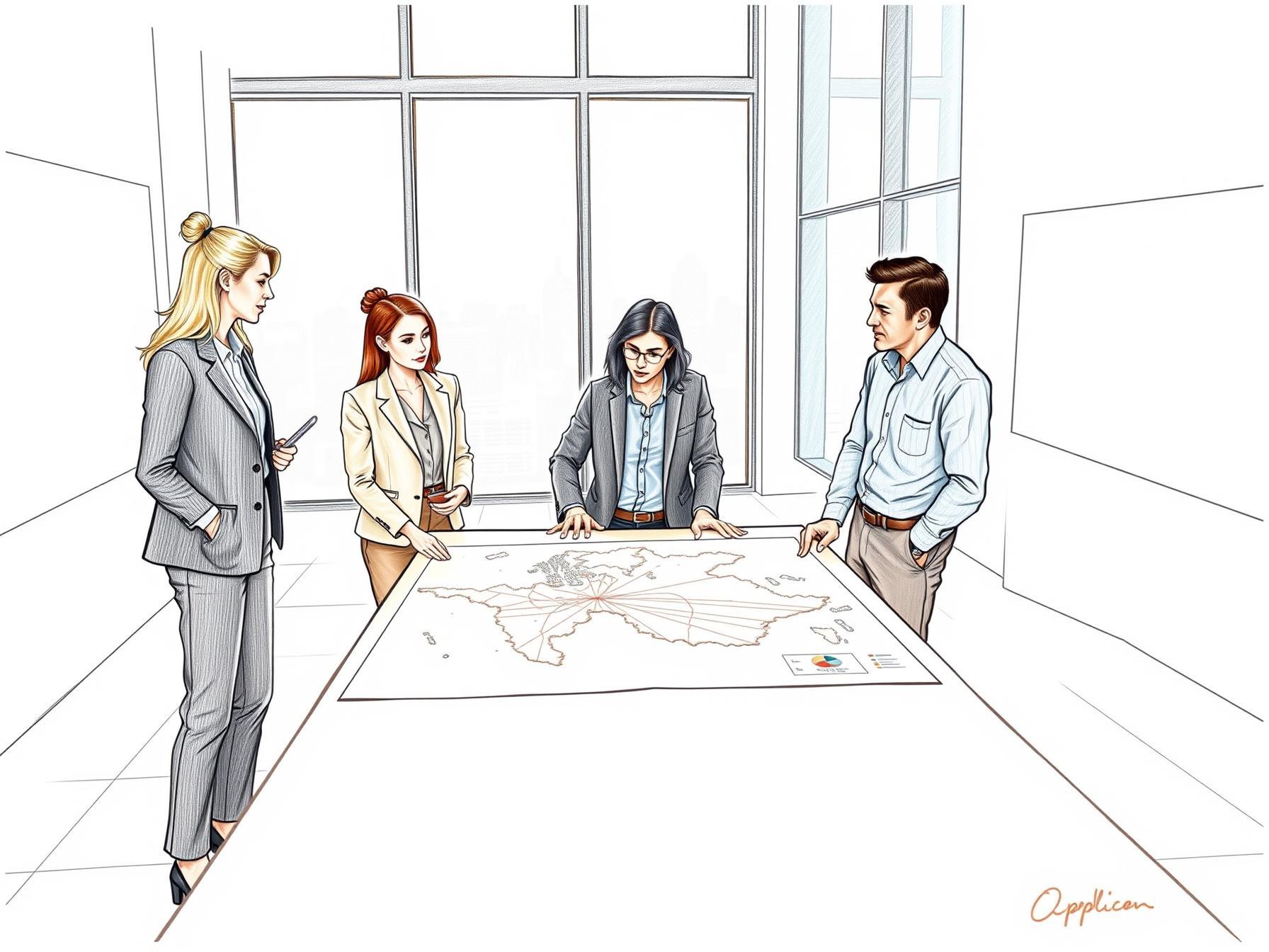four-diverse-business-professionals-discussing-territory-redesign-in-a-modern-open-office