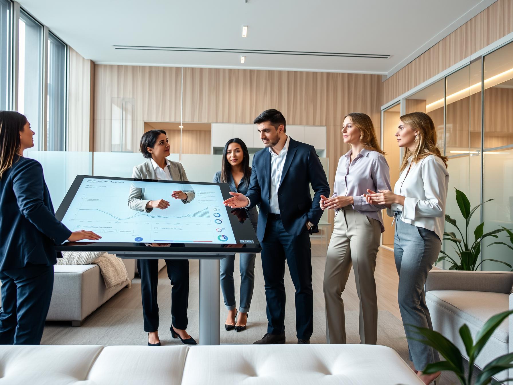 four-professionals-collaborating-on-sales-automation-and-forecasting-in-a-scandinavian-tech-innovation-lab