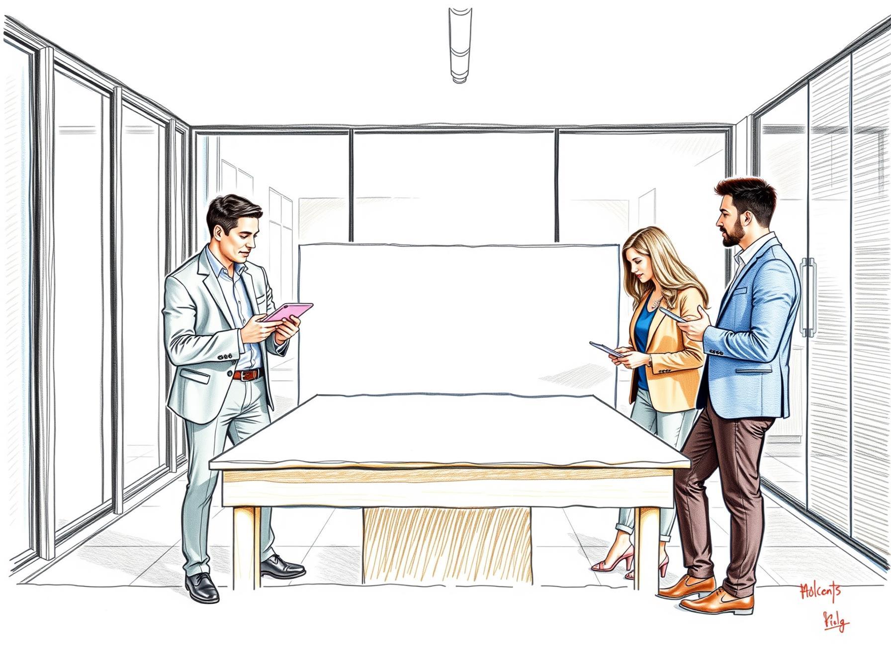 Four diverse leaders collaborating on continuous training strategies in a modern office environment four-diverse-leaders-collaborating-on-continuous-training-strategies-in-a-modern-office-environment