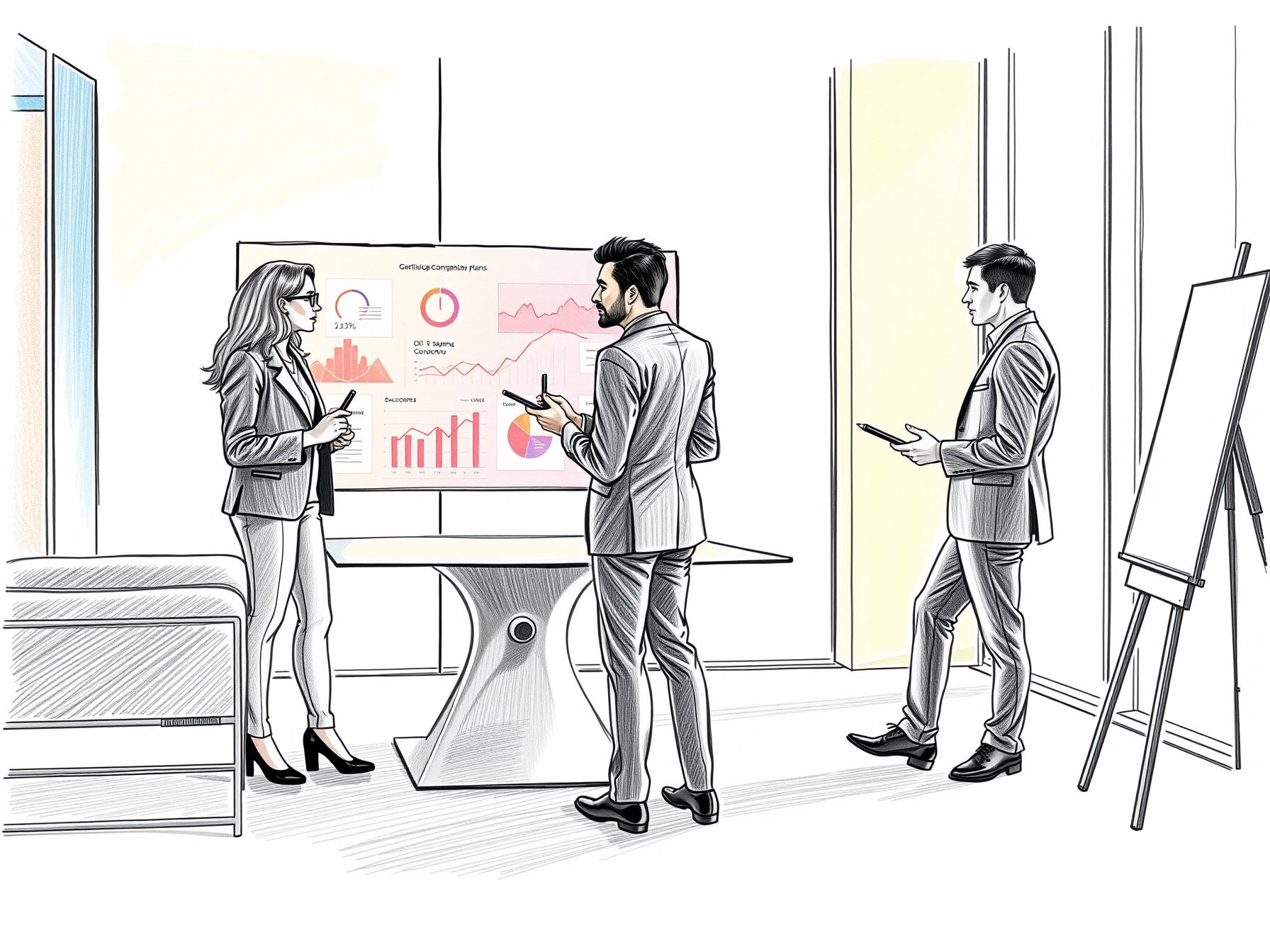 four-business-professionals-collaborating-around-digital-dashboards-optimizing-compensation-plans-in-modern-office