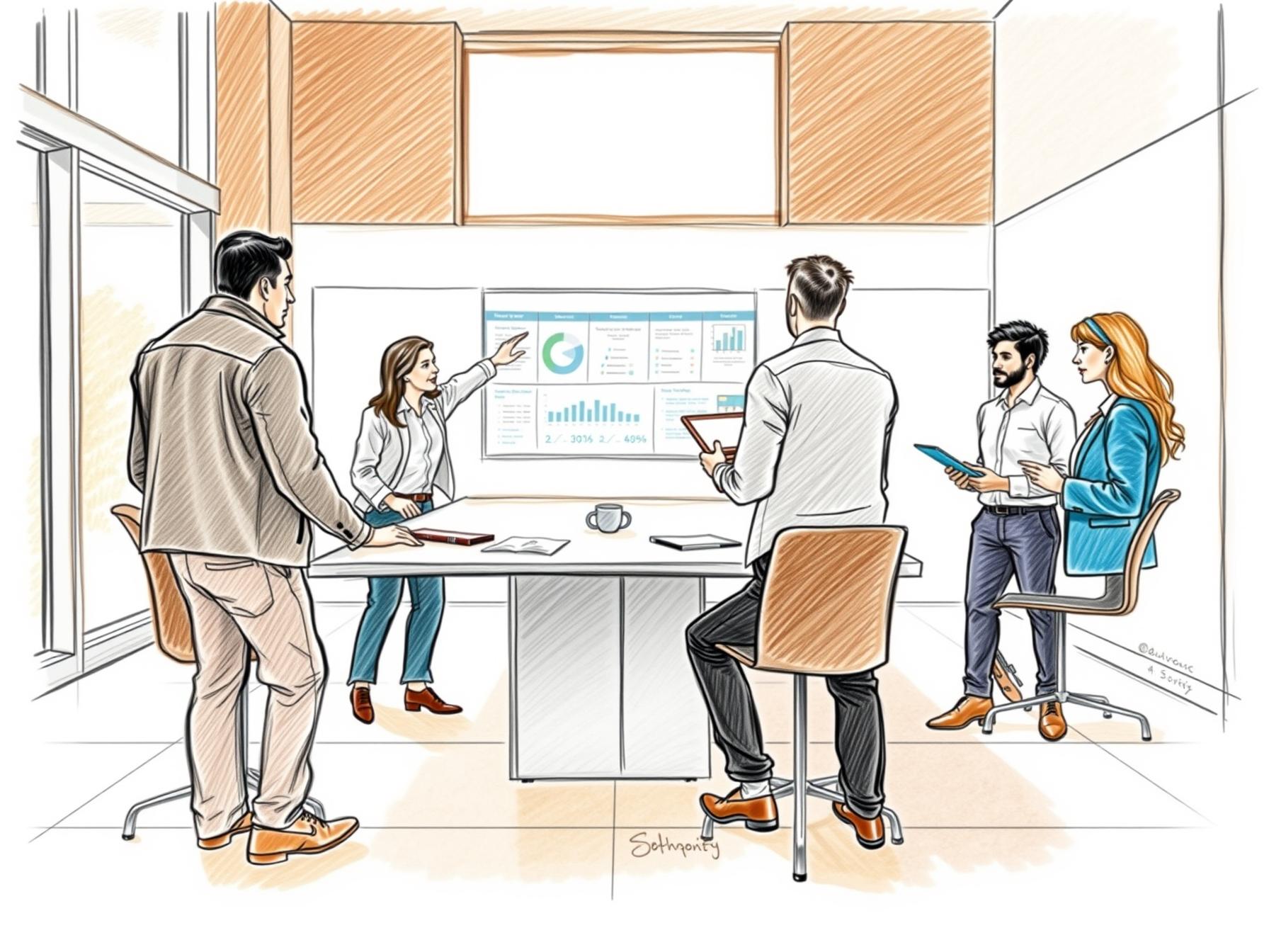 four-diverse-professionals-collaborating-on-change-management-in-a-modern-office-with-digital-dashboard
