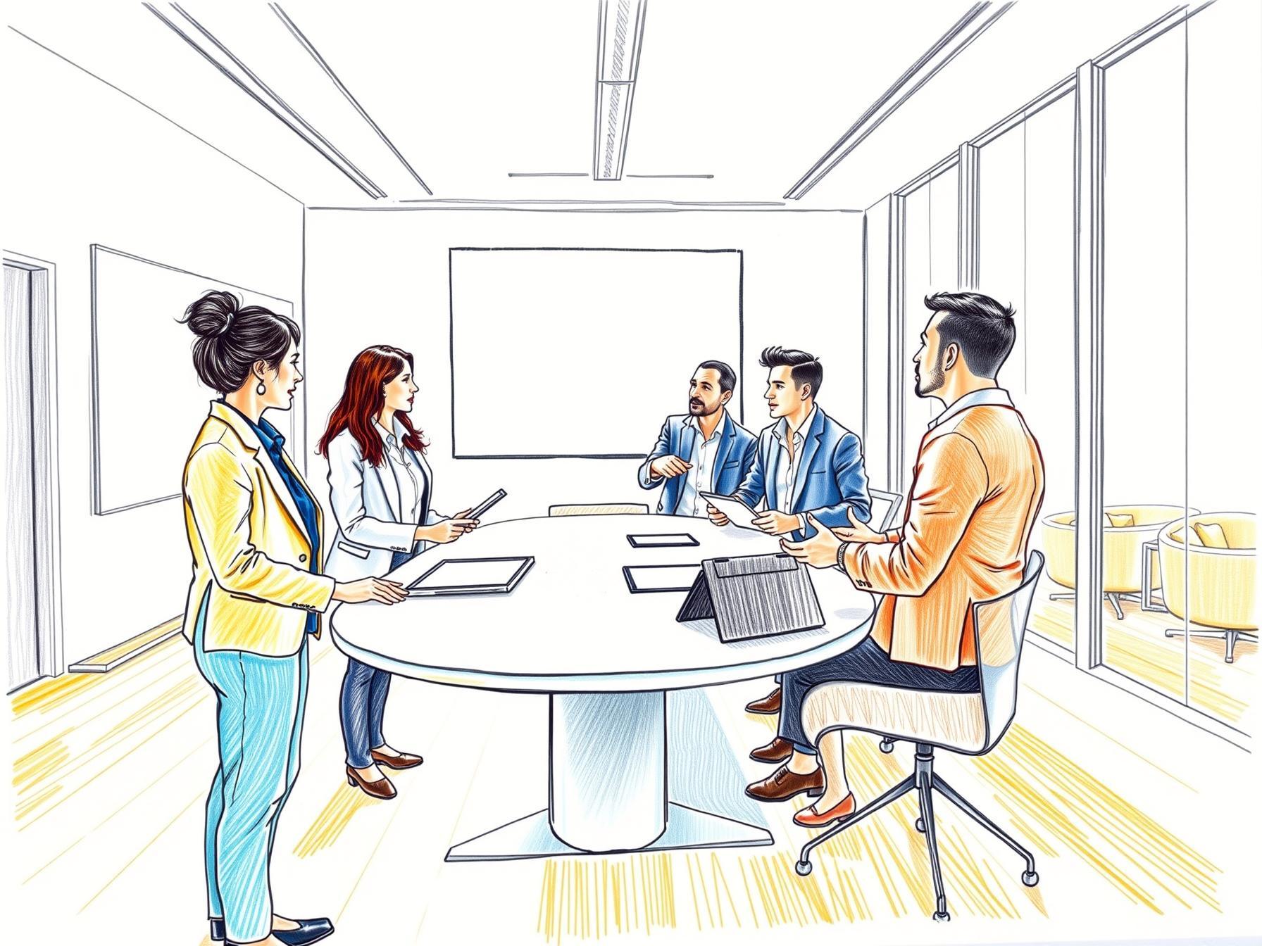 four-diverse-business-professionals-collaborating-in-modern-office-meeting-on-change-management