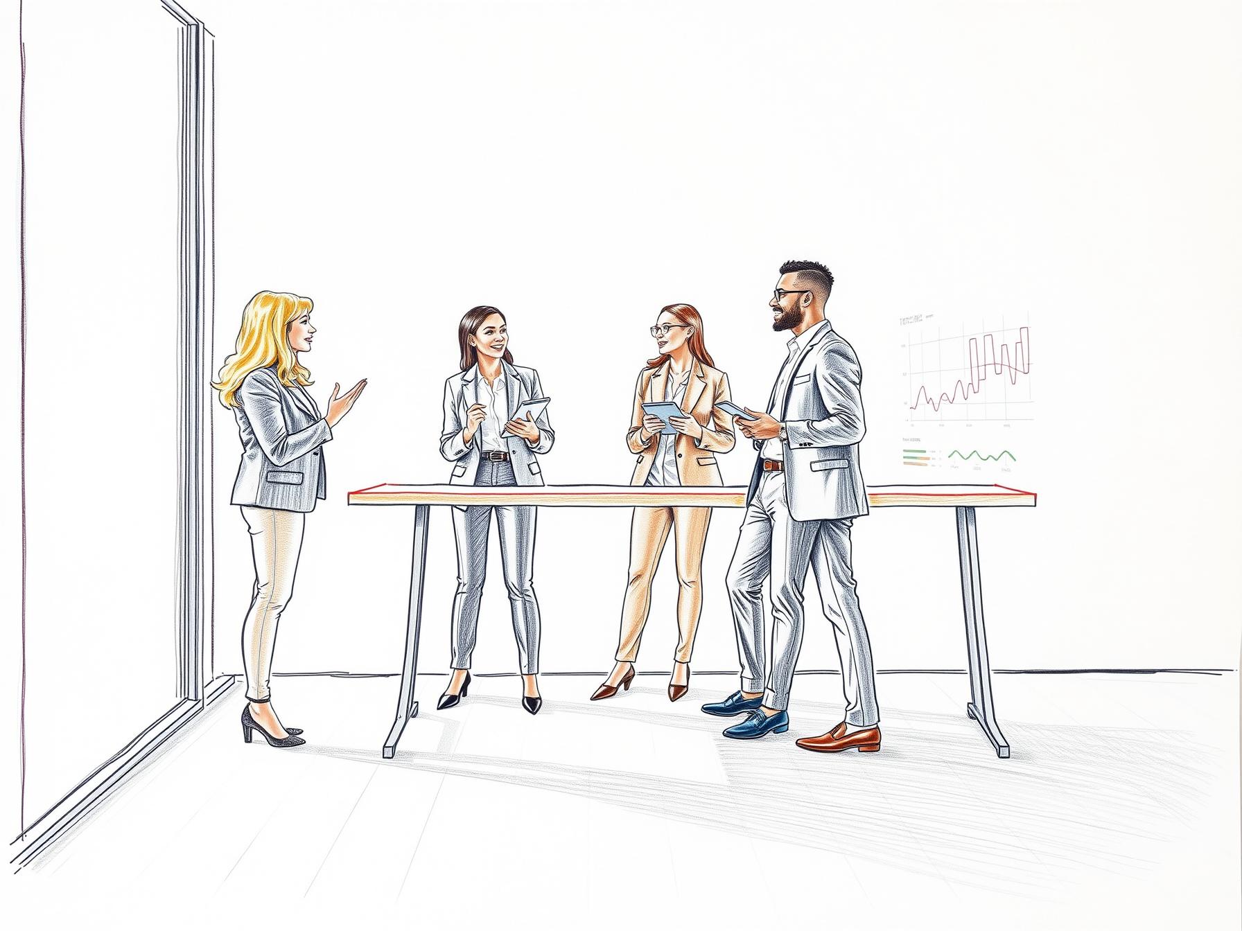 four-diverse-business-professionals-collaborating-with-sales-technology-in-a-premium-office-environment