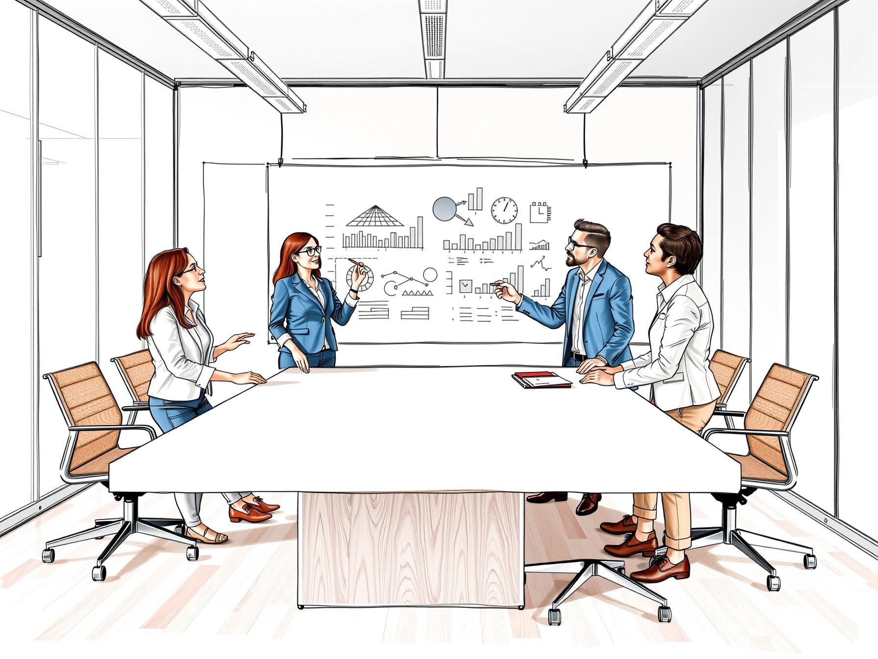 four-diverse-business-professionals-collaborating-on-incentive-and-team-structure-alignment-in-modern-office