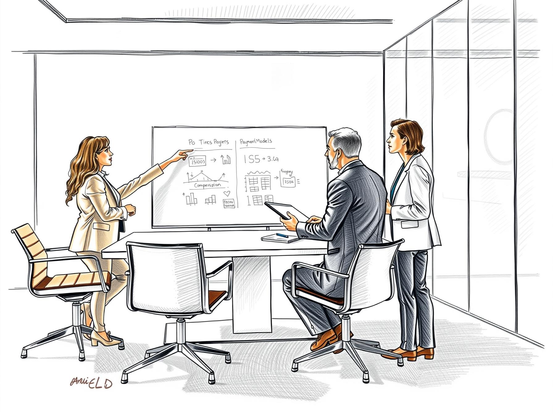 four-diverse-business-professionals-collaborating-on-training-and-compensation-strategies-in-modern-office