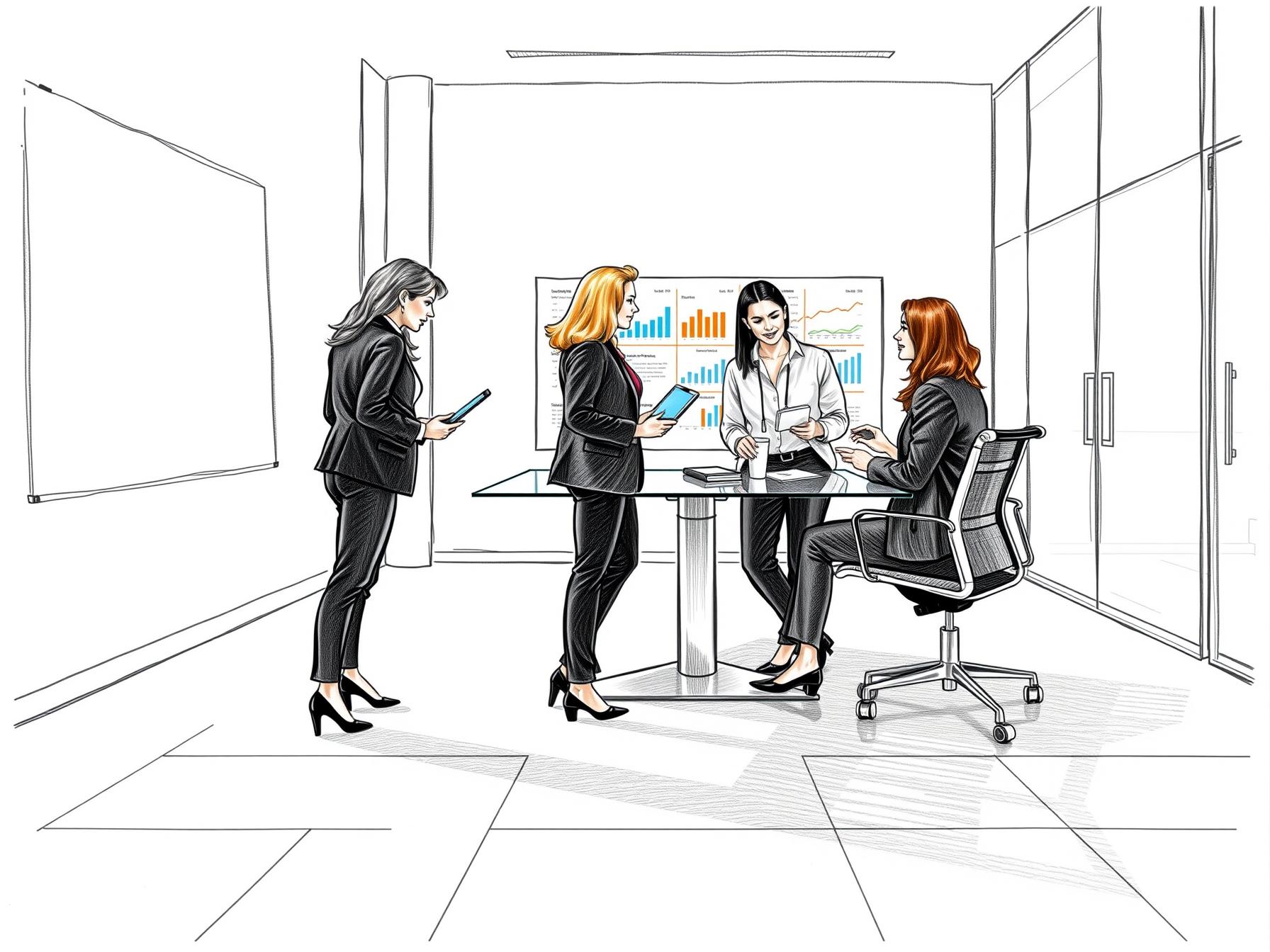 four-diverse-business-professionals-collaborating-on-advanced-analytics-and-forecasting-in-modern-office-interior