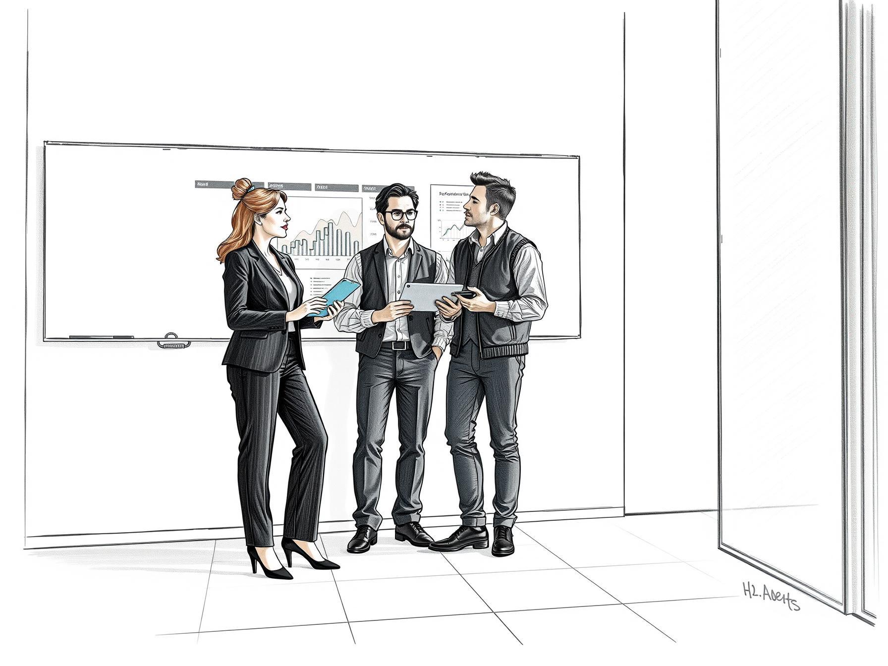 four-diverse-business-professionals-collaborating-in-a-modern-office-reviewing-data-dashboards