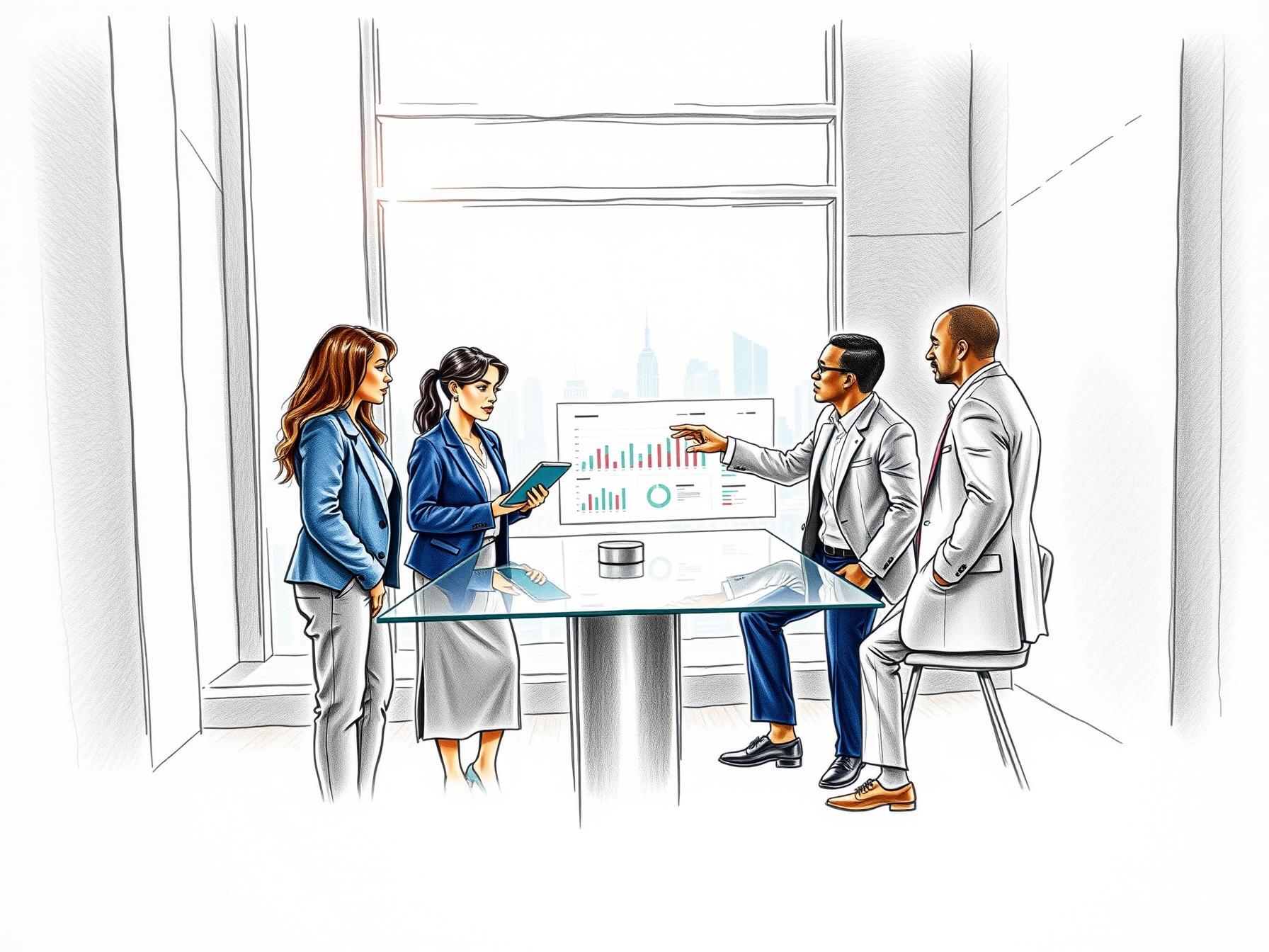 four-diverse-business-professionals-collaborating-with-digital-tools-in-a-modern-office-setting